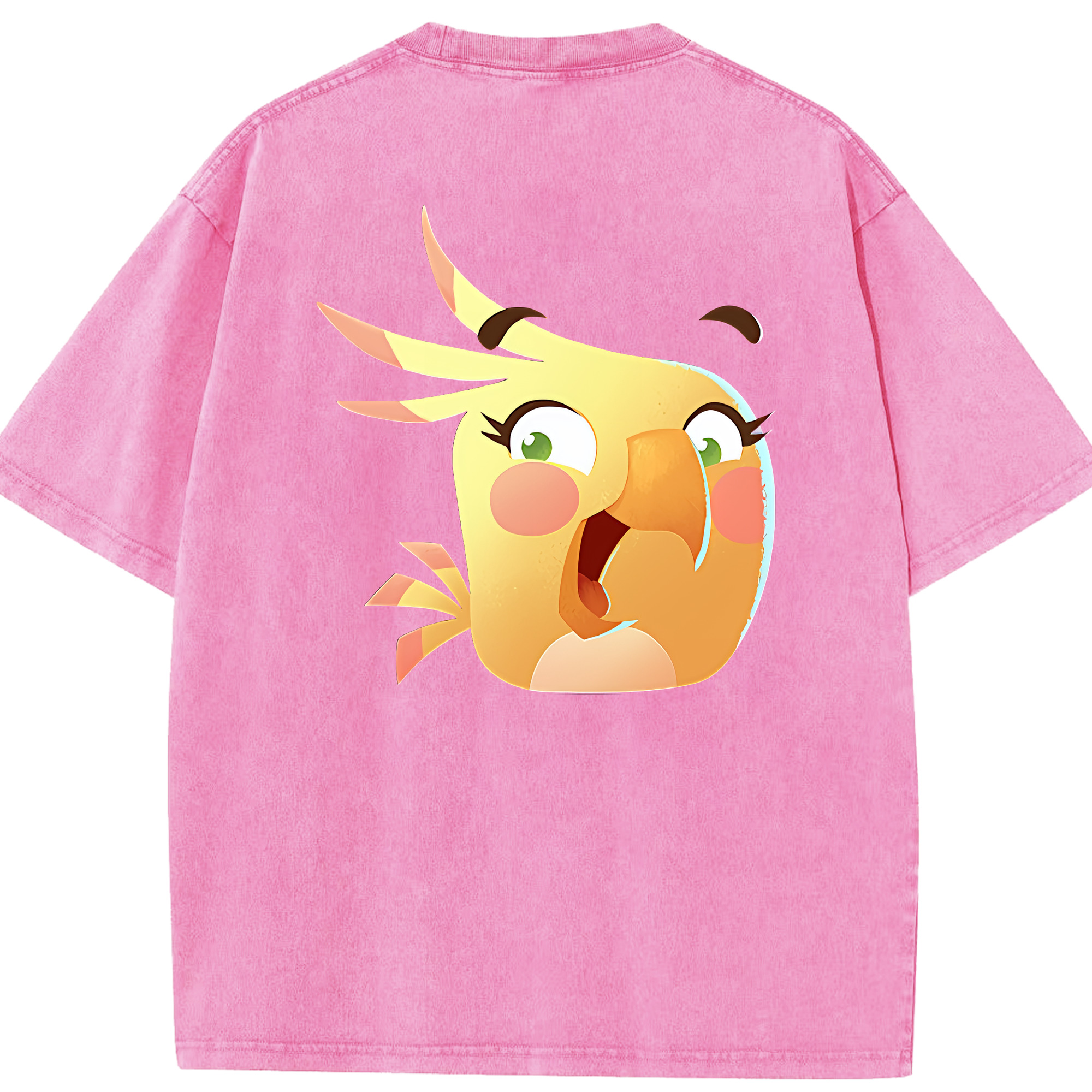 （画像用） Angry Birds アングリーバード 綿100% ヴィンテージ風 半袖Tシャツ（背面プリント）